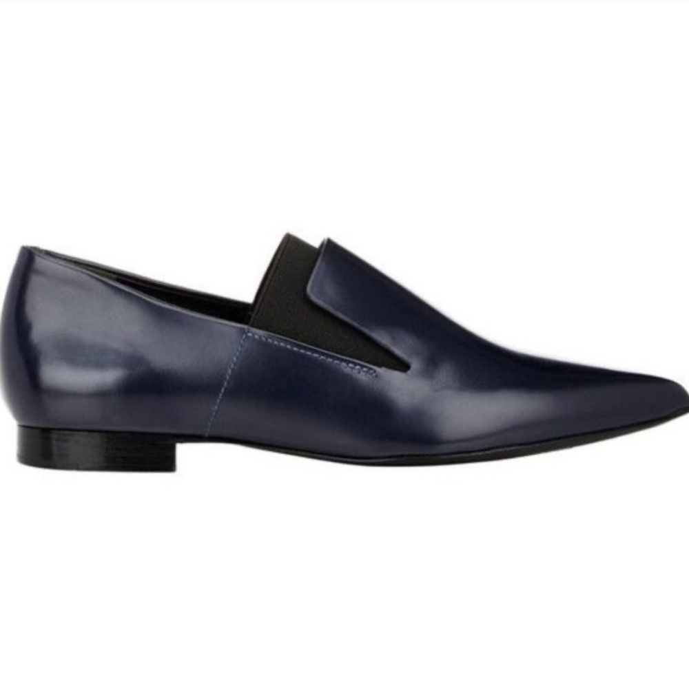 NIB RARE Alexander Wang Jamie Flat Pointed Toe Loafer Navy 40